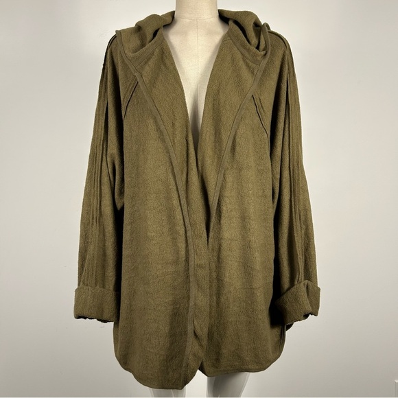 Urban Outfitters Out From Under Khaki Open Cardigan Size L - Picture 1 of 15